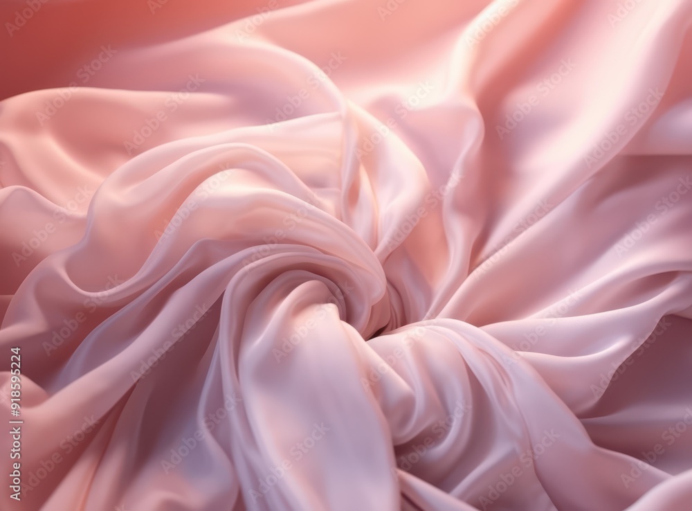 Soft pink fabric draped with gentle light highlights Soft pink fabric draped with gentle light highlights