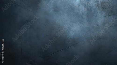 Dark blue grunge background with smoke texture