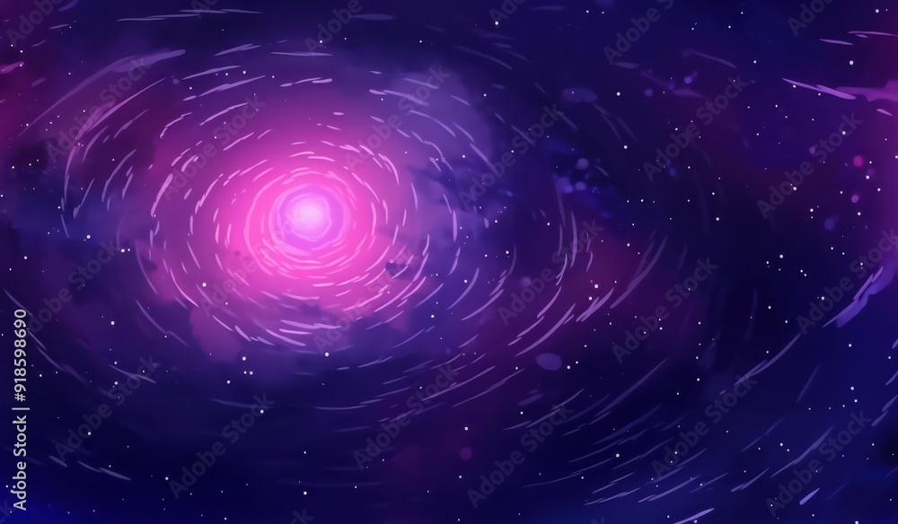 Purple cosmic swirl in a minimalist background Purple cosmic swirl in a minimalist background