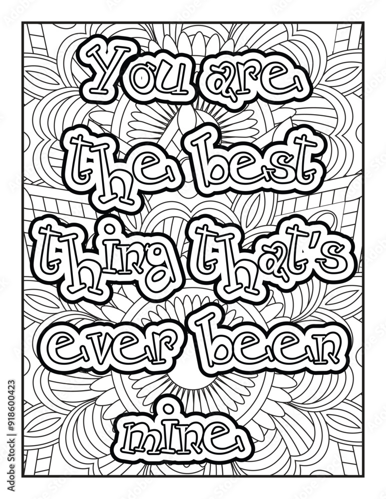 Affirmation Quotes with Mandala pattern. Hand drawn with black and white lines. Motivational quotes coloring page. Positive affirmations for kids & students. Affirmation Quotes with Mandala pattern. Hand drawn with black and white lines. Motivational quotes coloring page. Positive affirmations for kids & students.