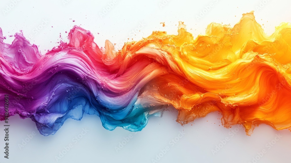 Colorful paint swirls - generative ai Colorful paint swirls - generative ai