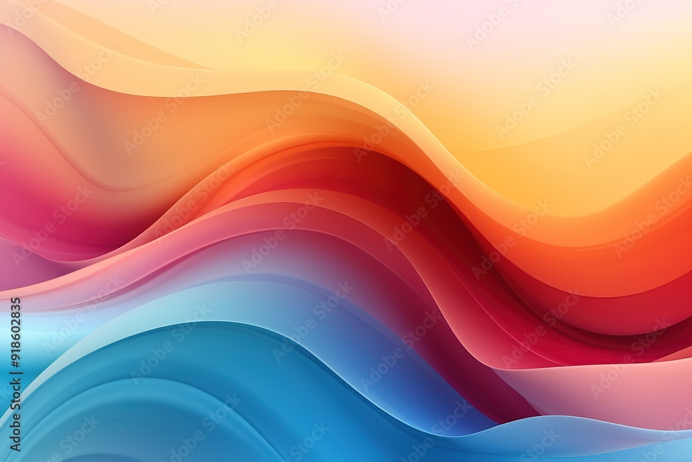 Abstract background with vibrant wavy lines in shades of blue, pink, orange, and yellow. Abstract background with vibrant wavy lines in shades of blue, pink, orange, and yellow.