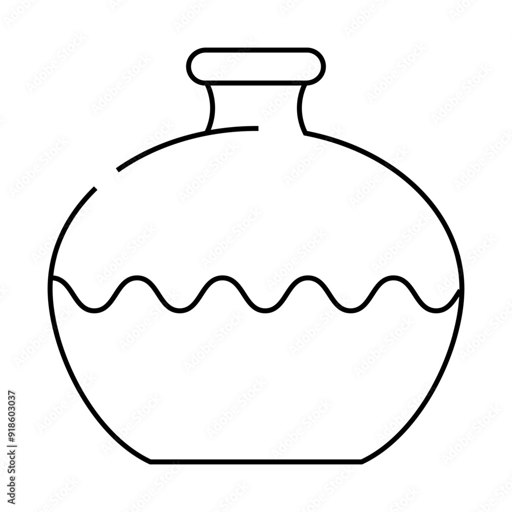 traditional clay crockery line icon vector. traditional clay crockery sign. isolated contour symbol black illustration traditional clay crockery line icon vector. traditional clay crockery sign. isolated contour symbol black illustration