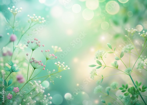 Wallpaper Mural Soft floral background with gentle blurred colors creating a serene atmosphere for relaxation and contemplation in nature. Generative AI Torontodigital.ca