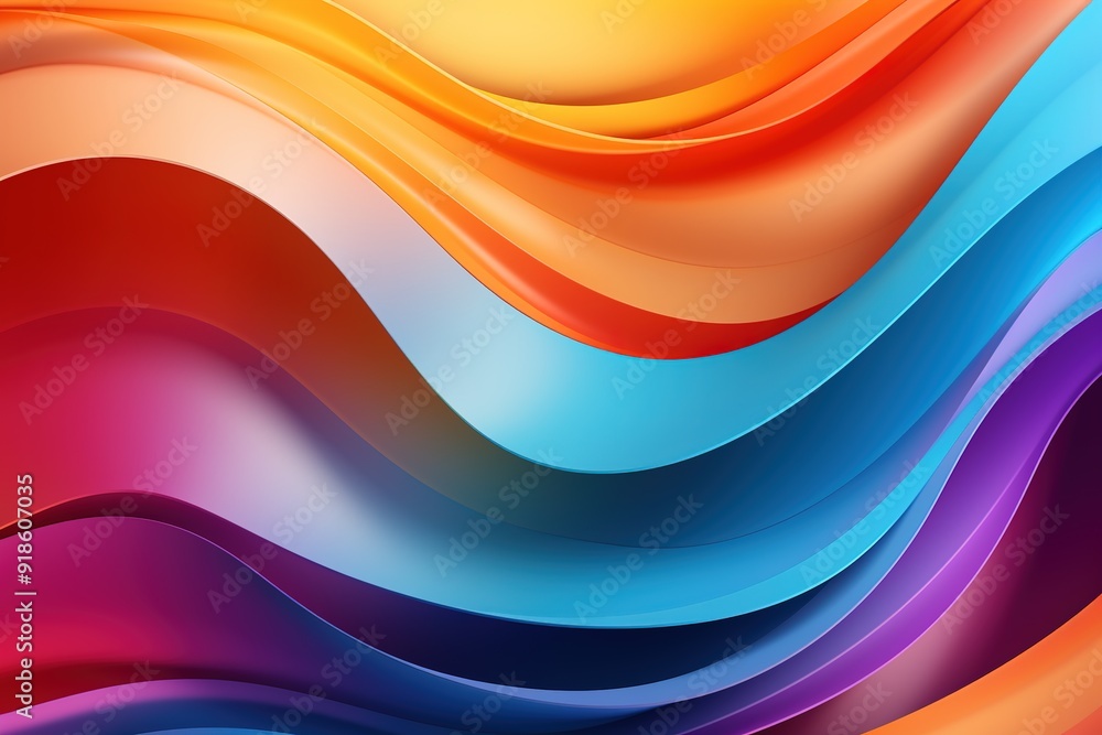 Abstract background with vibrant, flowing waves in various colors.