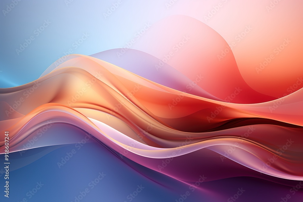 Abstract background with vibrant, flowing waves of color in red, blue, and yellow hues.