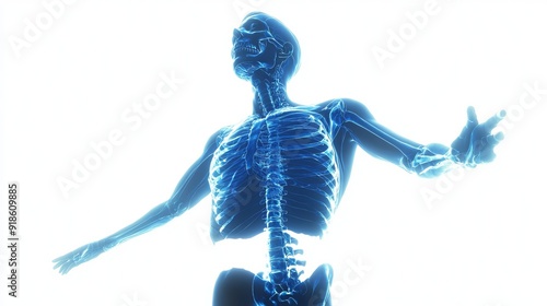 Human Figure Standing with One Arm Stretched: Photo photo