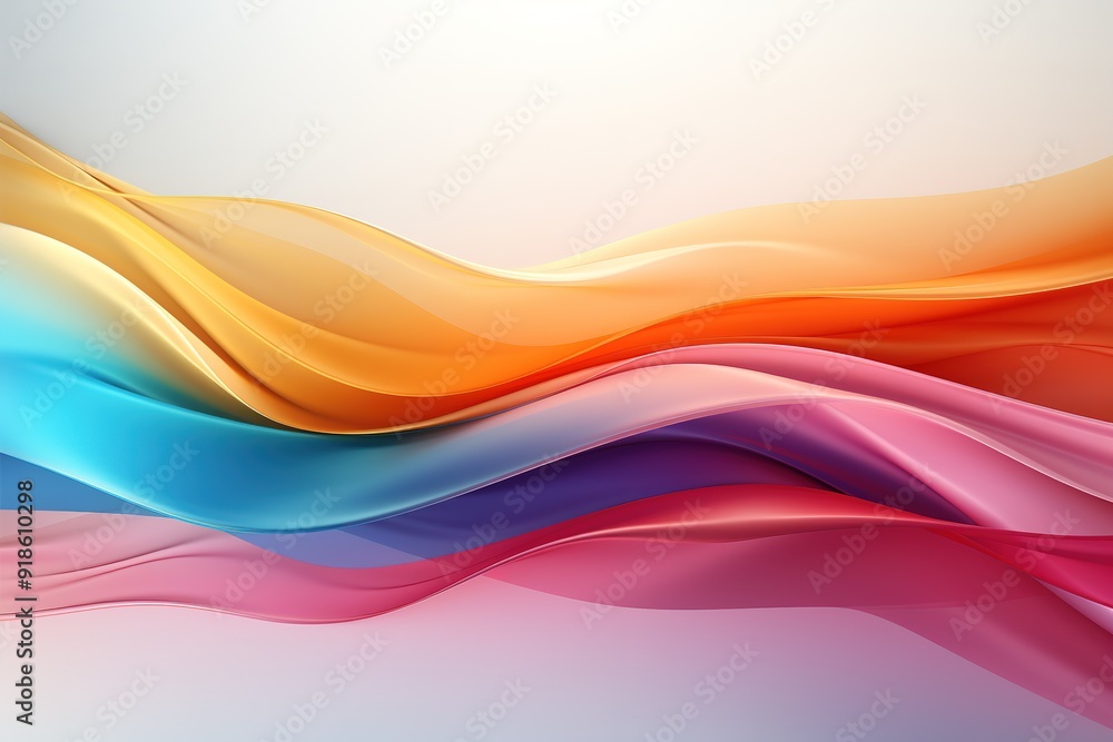 Abstract colorful wavy design with bright and bold hues.
