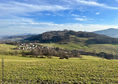 view of the valley of Myslík village photo