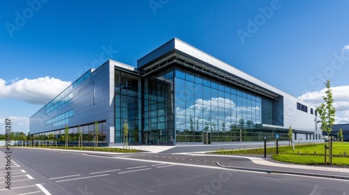 Wallpaper Mural Modern Marvel Spacious Distribution Center under Clear Blue Skies Torontodigital.ca