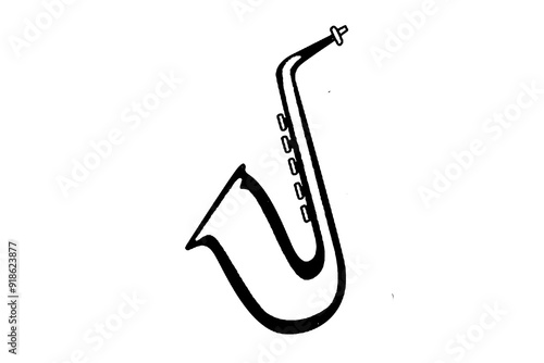 Canvas Print silhouette saxophone wind trumpet musical instrument orchestra jazz play music b