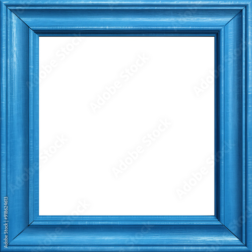 blue wooden frame