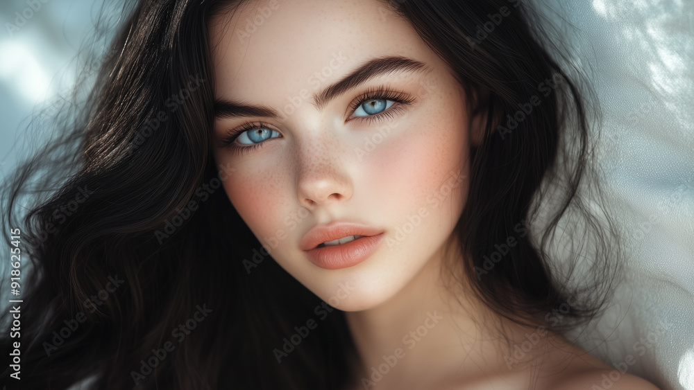 Porcelain Skin and Jet-Black Hair Elegance Porcelain Skin and Jet-Black Hair Elegance