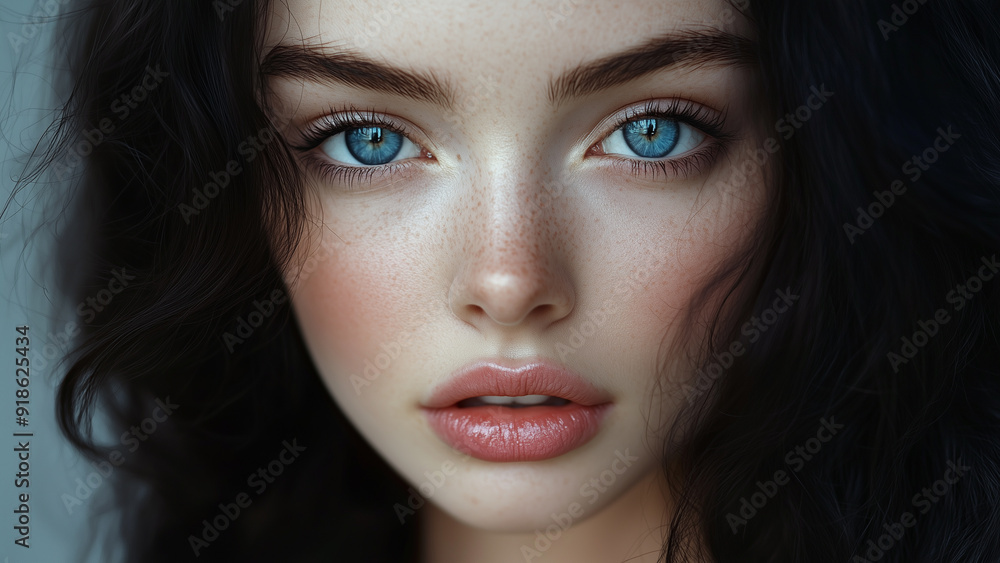 Porcelain Skin and Jet-Black Hair Elegance Porcelain Skin and Jet-Black Hair Elegance