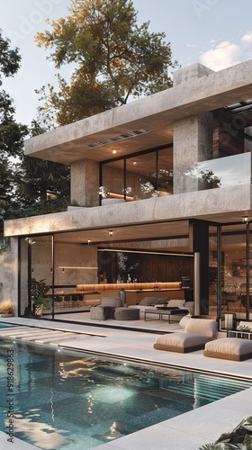 Wallpaper Mural Minimalist urban villa with large, open spaces. Torontodigital.ca