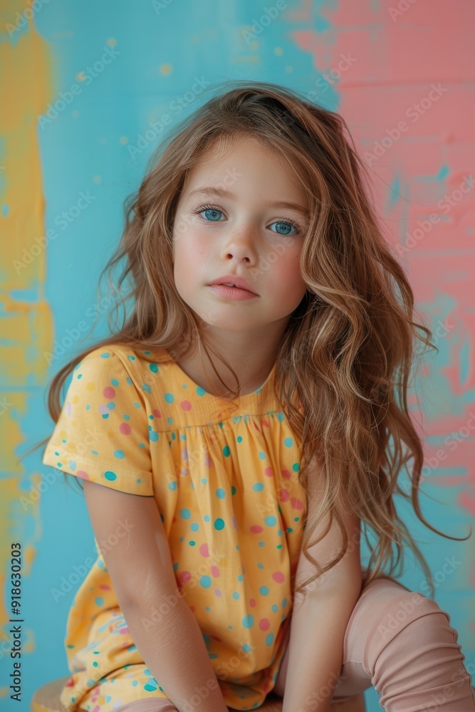 A Little Girl's Colorful Contemplation A Little Girl's Colorful Contemplation