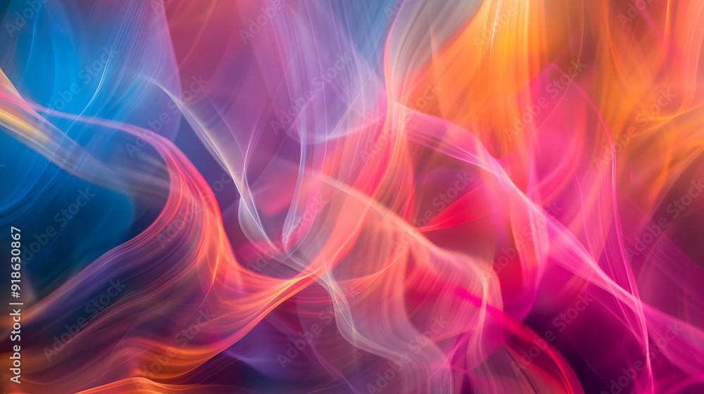 Naklejka premium A colorful, flowing piece of art with a purple and orange hue