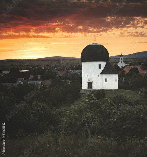 Medieval Rotunda temple in Osku, Hungary