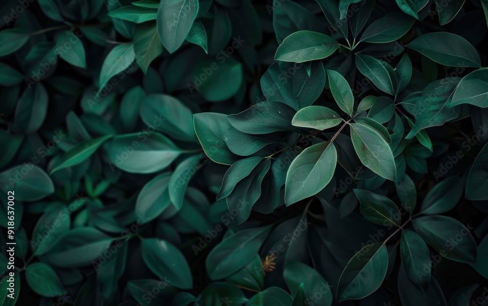 Green Leaves Background Close-Up Green Leaves Background Close-Up