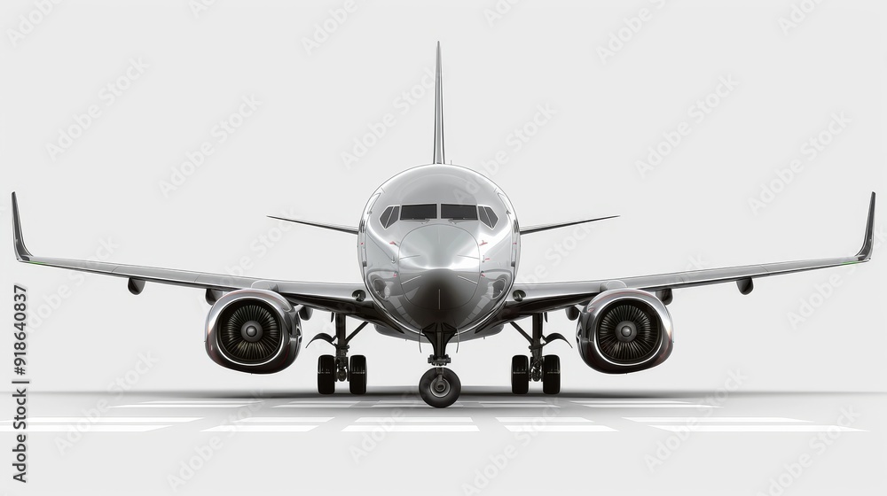 White model airplane, minimalistic mockup for design artwork. White model airplane, minimalistic mockup for design artwork.