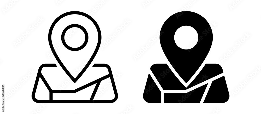 Location map icon set, place pin marker. location pointer icon symbol in flat style. Location pin icon, Navigation sign Location map icon set, place pin marker. location pointer icon symbol in flat style. Location pin icon, Navigation sign