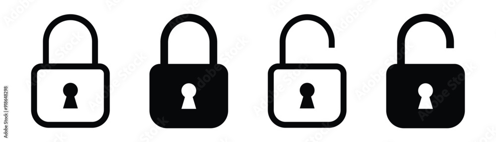 Lock icon set. privacy icon , secure private security icons - padlock icon button - Keyhole icon, Door key hole button Lock icon set. privacy icon , secure private security icons - padlock icon button - Keyhole icon, Door key hole button