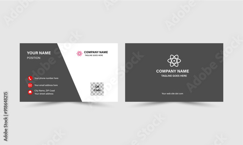 Creative Business Card design for Corporate Branding. Clean professional business card template, visiting card.