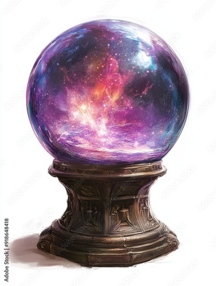 Crystal Ball with Cosmic Nebula Crystal Ball with Cosmic Nebula
