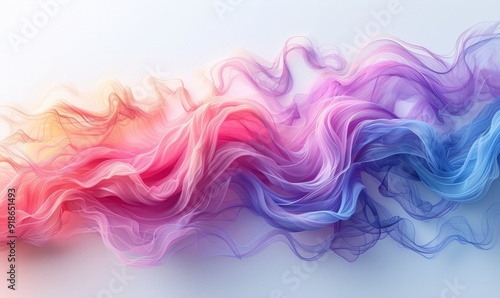 Watercolor swirling winds on a white background.