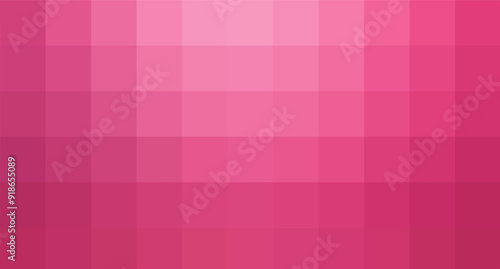 Gradient pink background. Geometric texture from pink squares for publication, design, poster, calendar, post, screensaver, wallpaper, postcard, cover, banner, website. Vector illustration