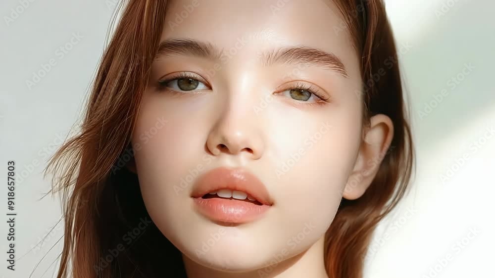 close up face portrait of young pretty multi racial woman face with hazel eyes bright flawless skin, beauty cosmetic or skincare fashion portrait close up face portrait of young pretty multi racial woman face with hazel eyes bright flawless skin, beauty cosmetic or skincare fashion portrait