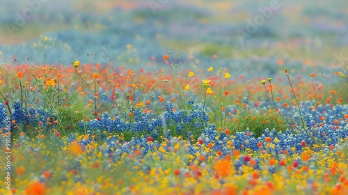 A Field of Vibrant Wildflowers in Bloom photo