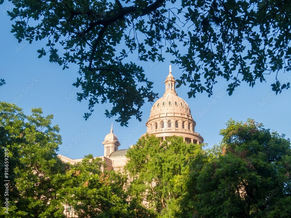 Fototapeta premium The Texas State Capitol building in Austin, Texas, United States.