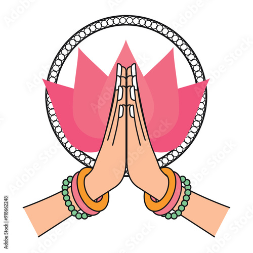welcome hindu namaste hands