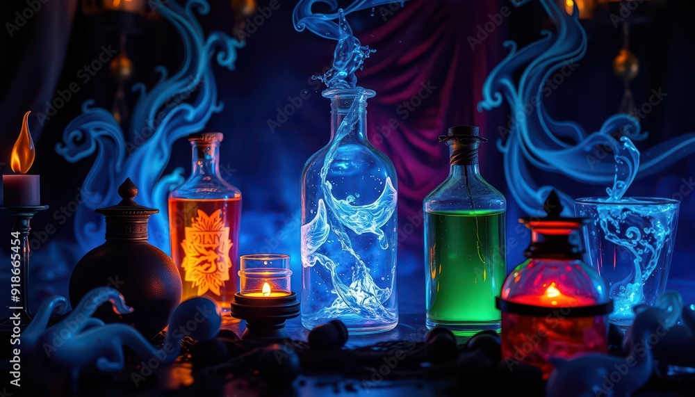 Mystical Potions and Candles. Mystical Potions and Candles.