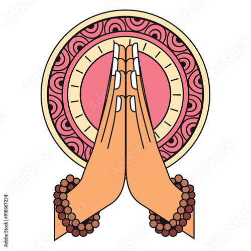 hands making namaste greeting