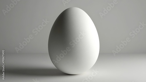 White egg on a neutral background.