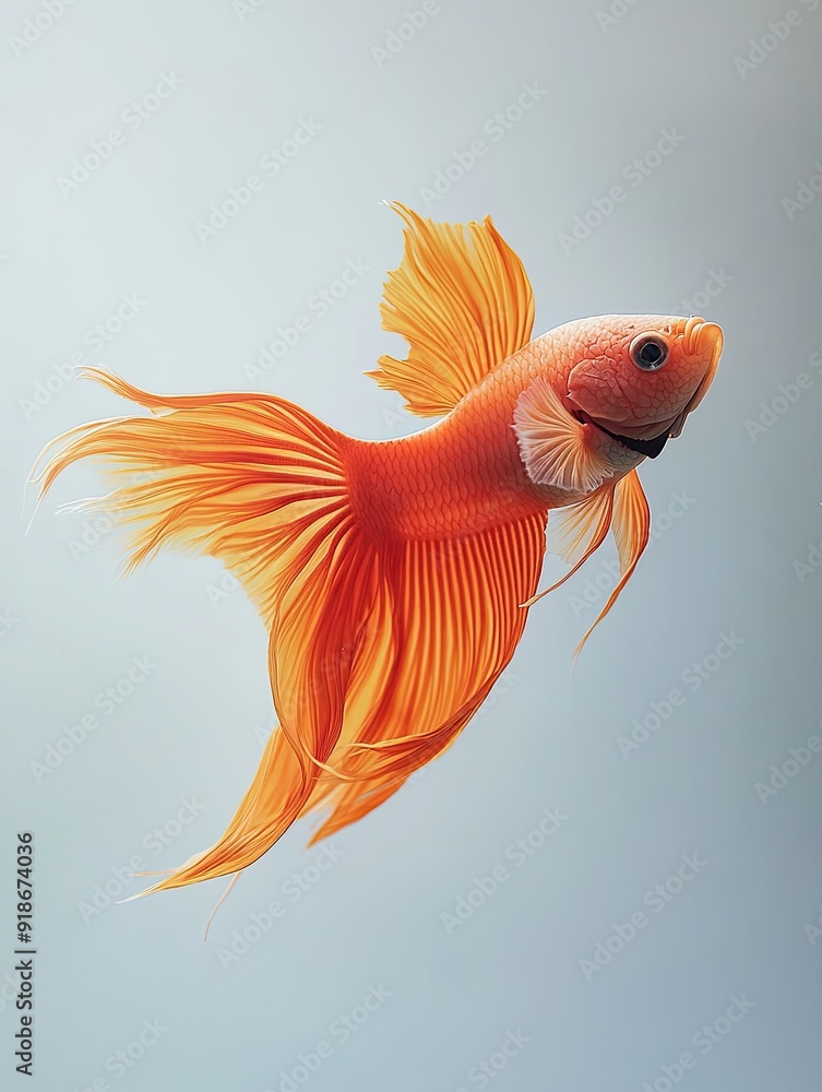 Fototapeta premium fish isolated on paper background