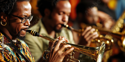 Funky Fusion: A group of musicians fusing funk, jazz, and world music influences into a danceable groove