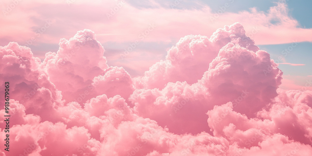 Dreamy Pink Clouds: A cloudy sky filled with cotton candy pink clouds Dreamy Pink Clouds: A cloudy sky filled with cotton candy pink clouds