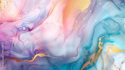 Wallpaper Mural abstract liquid  background, Texture color abstract background pattern art paint liquid light purple effect, gold mineral luxury ink nature wallpaper, banner  Torontodigital.ca