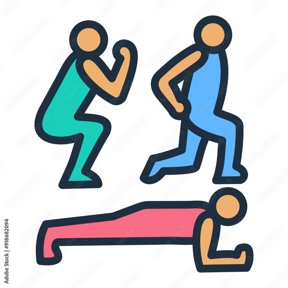 Bodyweight Exercises Icon Bodyweight Exercises Icon