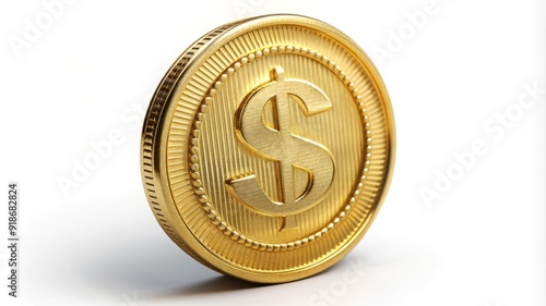 A gold coin with the number one on it