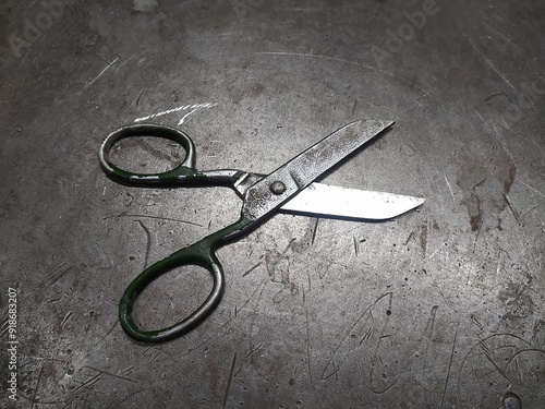 Scissors, scissors, scissors are old, iron scissors, cut, cut off, tool, seamstress. photo