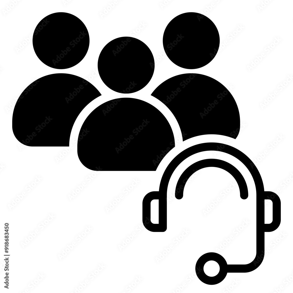 Support icon, glyph icon style Support icon, glyph icon style