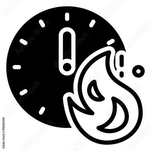 deadline icon, glyph icon style