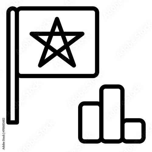 competition icon, line icon style