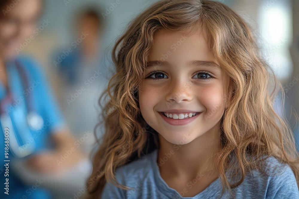 heartwarming scene of a smiling child meeting a friendly pediatrician in a bright colorful examination room playful medical equipment and cheerful decor create a welcoming atmosphere heartwarming scene of a smiling child meeting a friendly pediatrician in a bright colorful examination room playful medical equipment and cheerful decor create a welcoming atmosphere