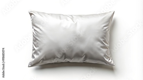 A white pillow with a white background