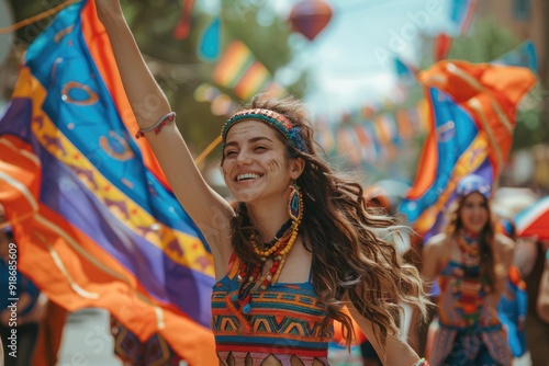 Wallpaper Mural Historic celebration: armenian independence day, commemorating the nation's sovereignty with people rejoicing in parades, traditional music, vibrant cultural displays, reflecting pride, unity Torontodigital.ca
